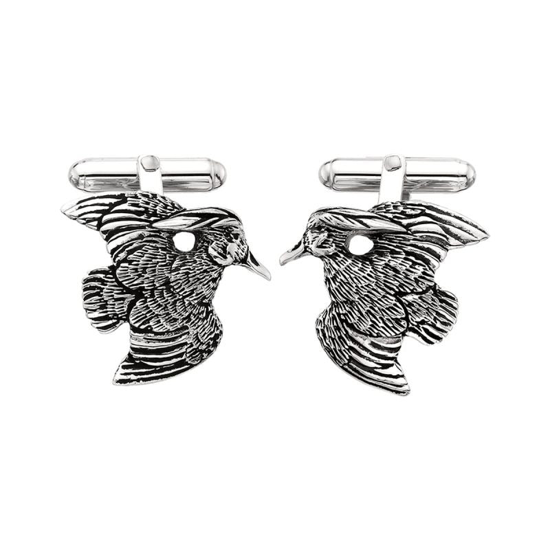 Grainger McKoy Sterling Silver Wood Duck Cufflinks