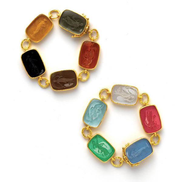 Elizabeth Locke Venetian Glass Intaglio Bracelets