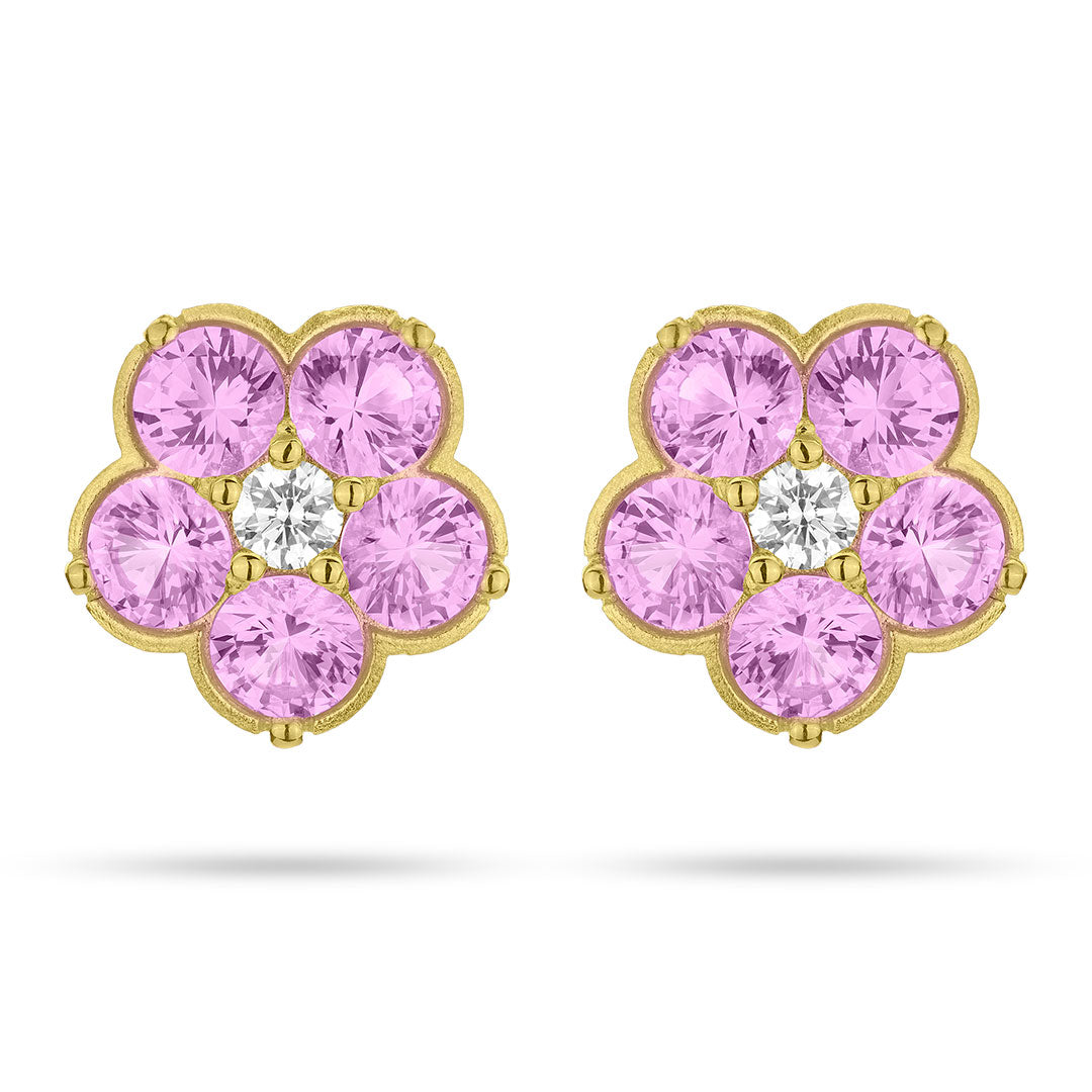 Paul Morelli Pink Sapphire Wild Child Stud Earrings