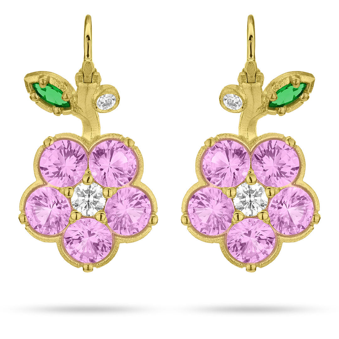 Paul Morelli Pink Sapphire Wild Child Drop Earrings