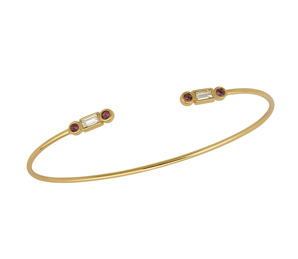 Goldbug February Birthstone Cuff Bangle