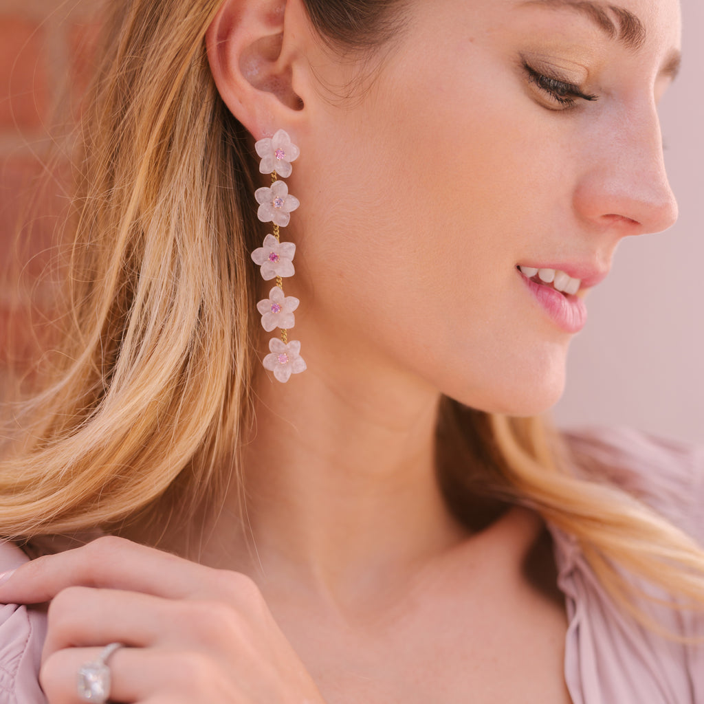 State Street Multi-Flower Drop Earrings