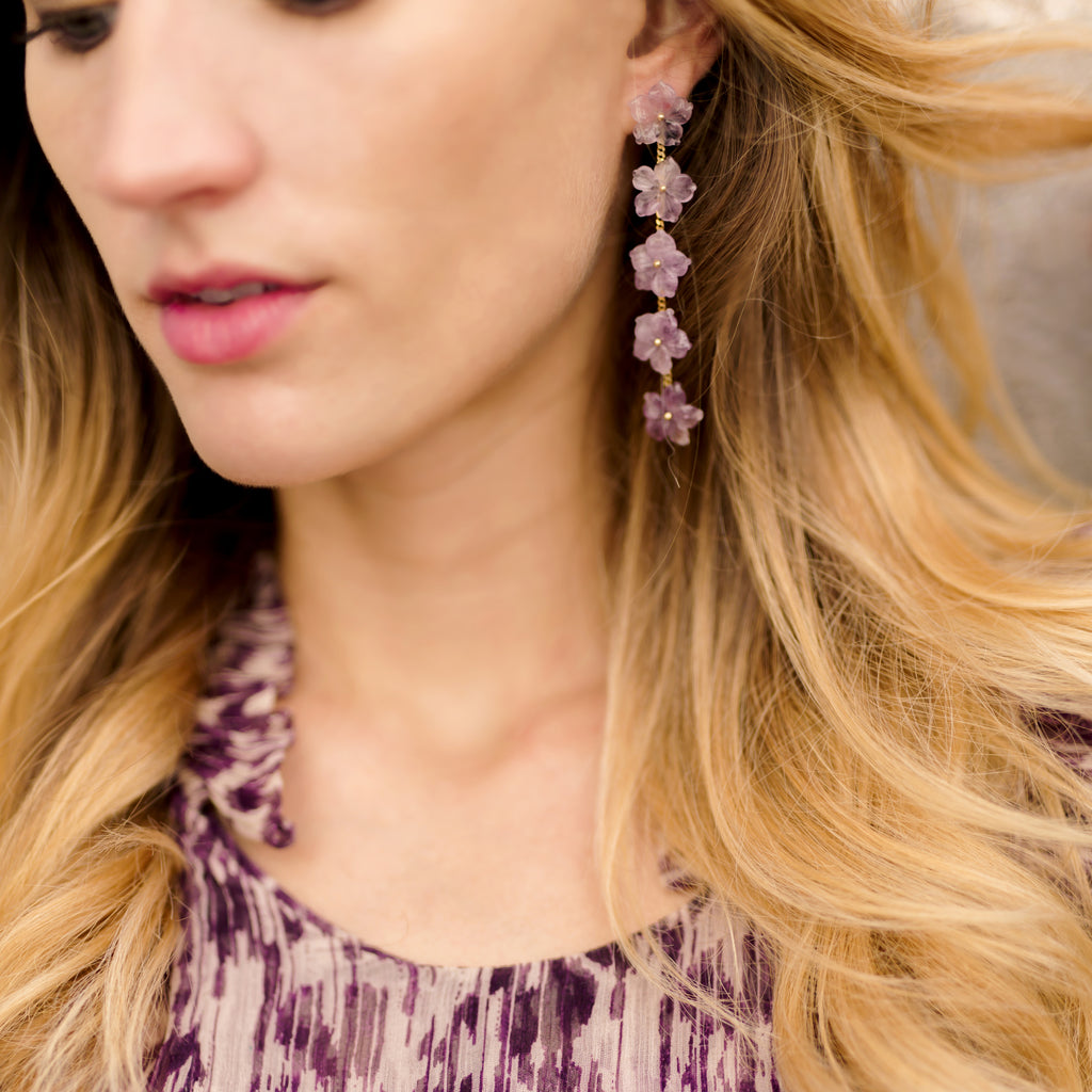 Meeting Street Multi-Flower Drop Earrings