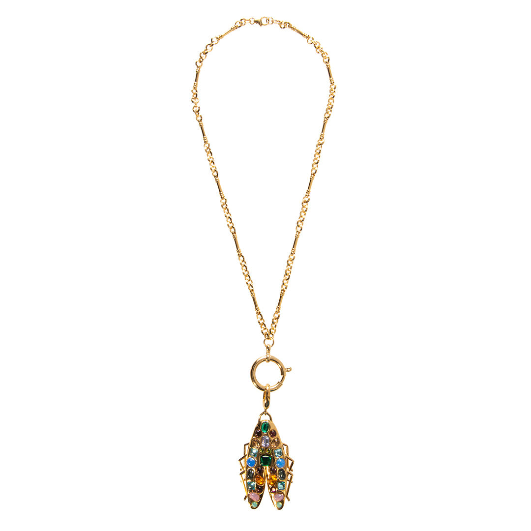 Goldbug Gem Bug Pendant Chain Necklace