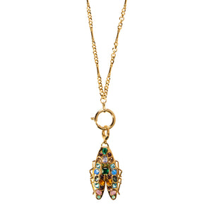 Goldbug Gem Bug Pendant Chain Necklace