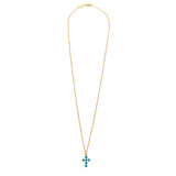 Goldbug Lowcountry Turquoise Cross Pendant Necklace