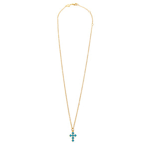 Goldbug Lowcountry Turquoise Cross Pendant Necklace