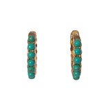 Goldbug Lowcountry Turquoise Huggie Hoop Earrings