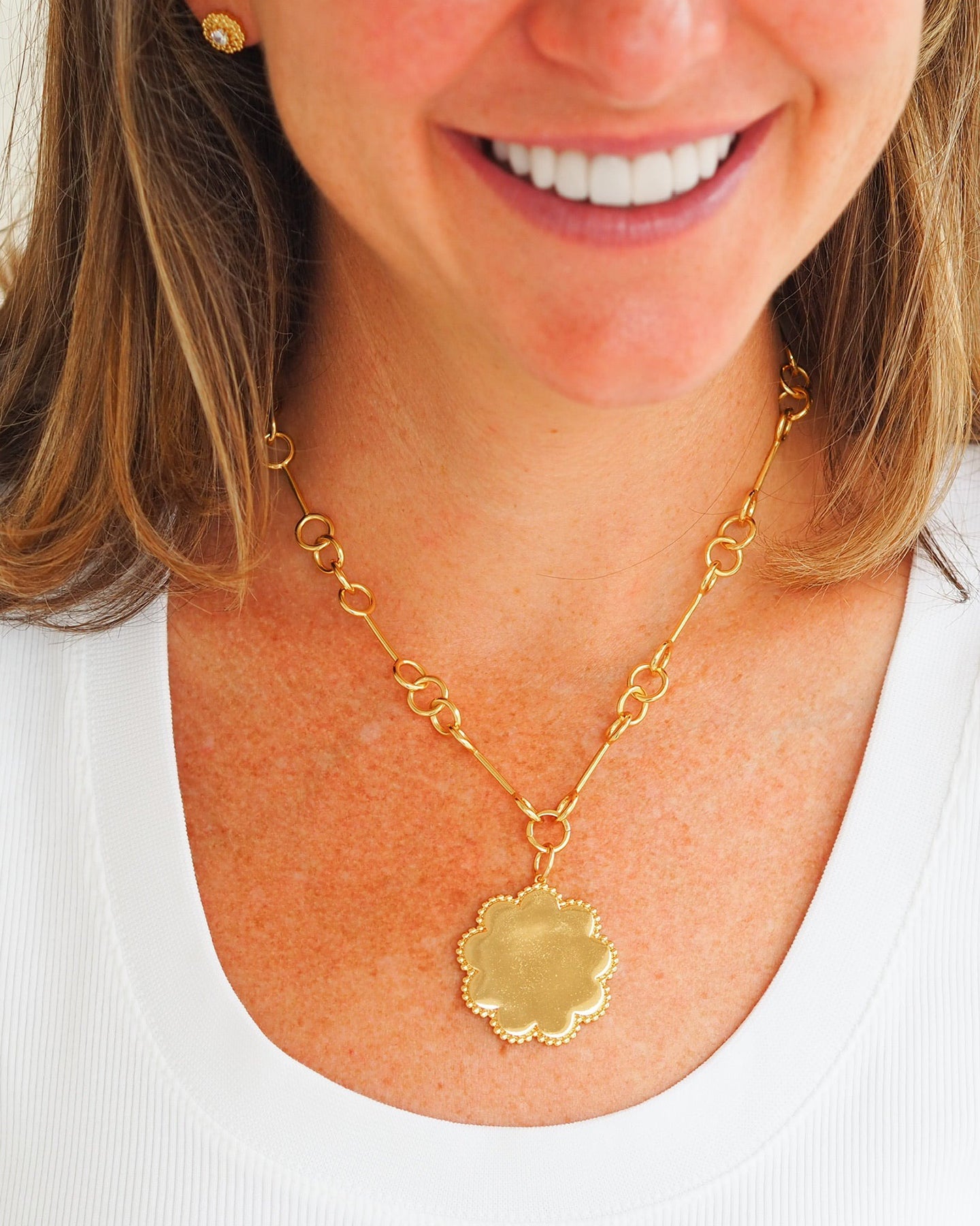 Goldbug Wishbone Chain Necklace