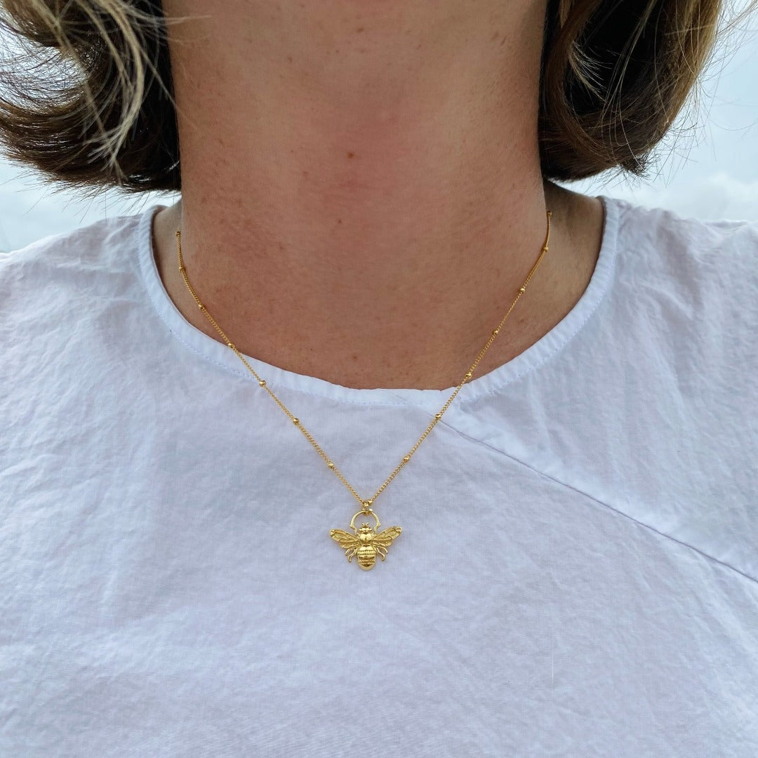 Goldbug Lowcountry Bee Charm Necklace