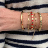 Goldbug Love On Top X & Heart Bracelet