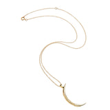 Jane Win Celestial Crescent Moon Pendant Necklace