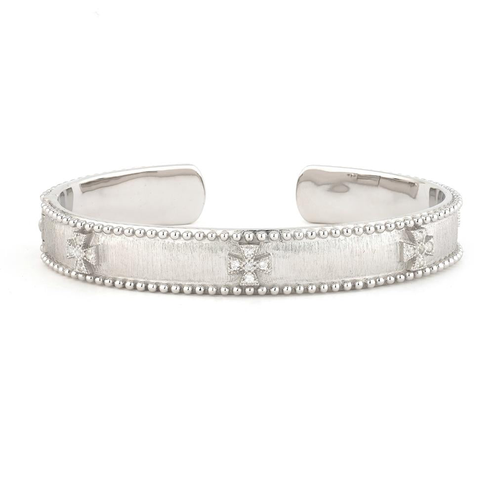 Jude Frances Silver Narrow Maltese Cuff