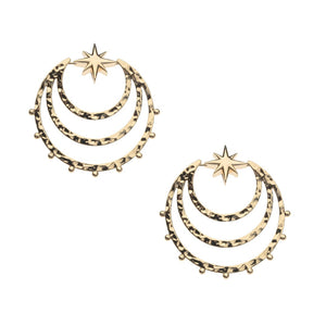 Jane Win Forever JW Moon & Star Earrings