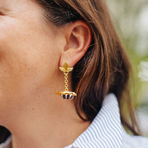 Goldbug Somewhere Over the Rainbow Bug Fob Earrings