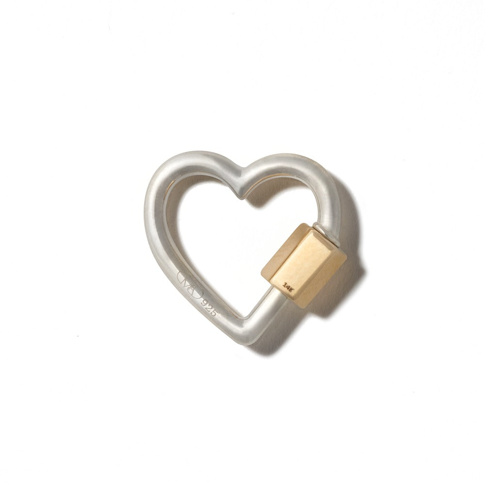 Marla Aaron Silver & 14K Yellow Gold Heart Lock