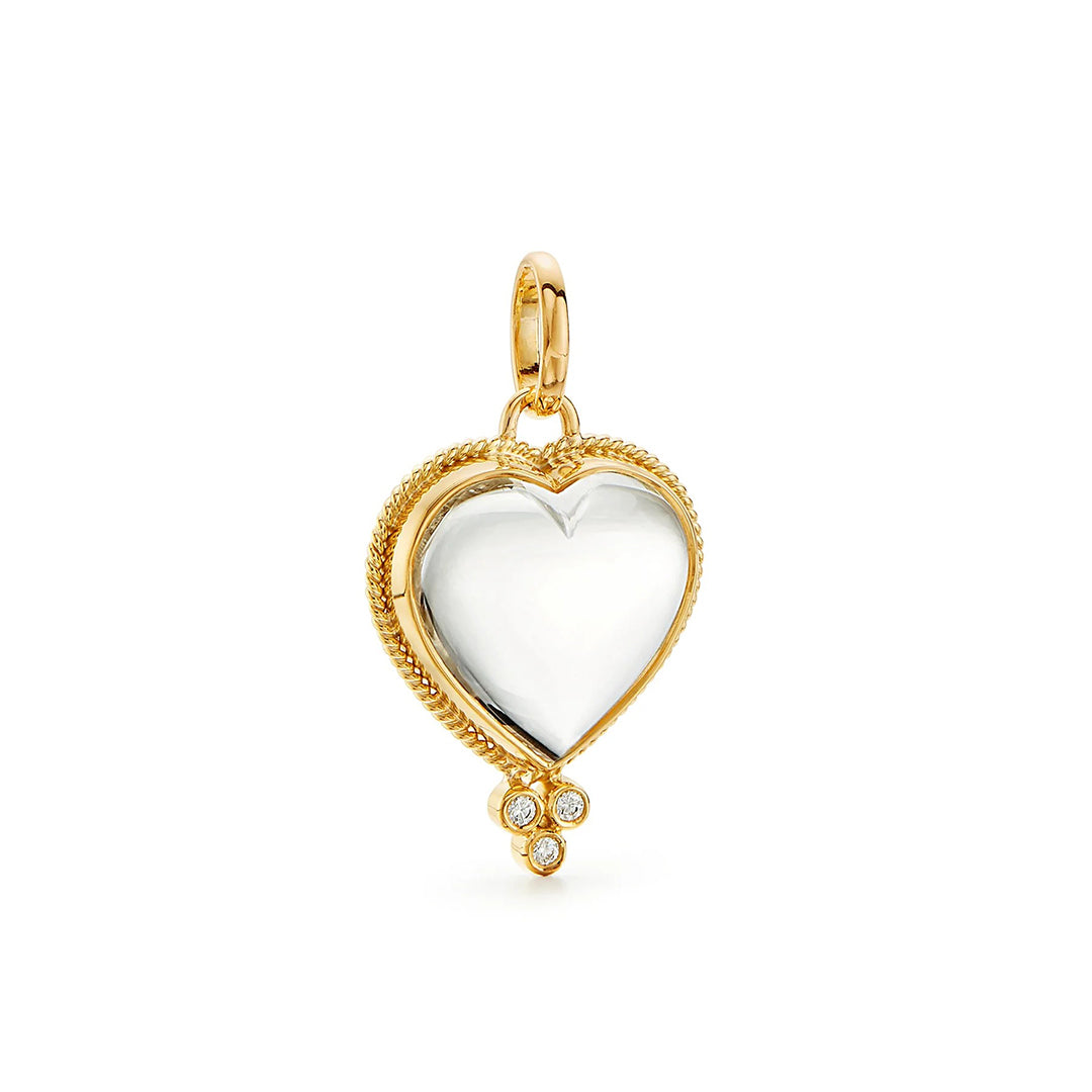 Temple St. Clair Rock Crystal Heart Pendant M