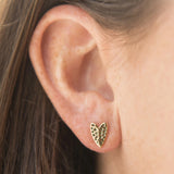 Goldbug Love On Top Heart Stud Earrings