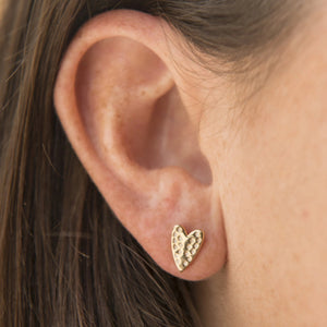 Goldbug Love On Top Heart Stud Earrings