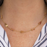 Goldbug Love On Top X & Heart Necklace