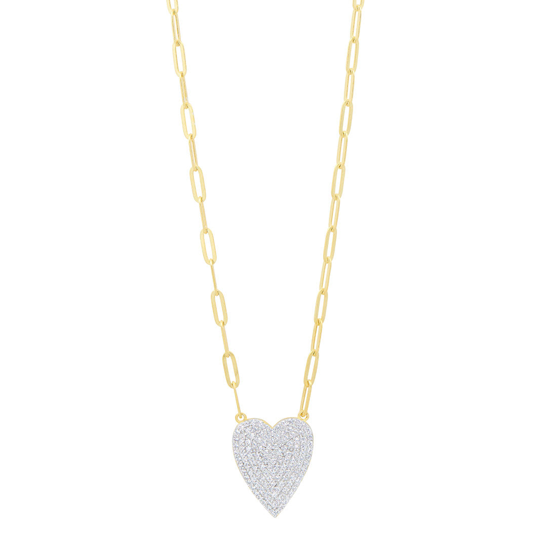 Freida Rothman Pavé LOVE Chain Link Necklace