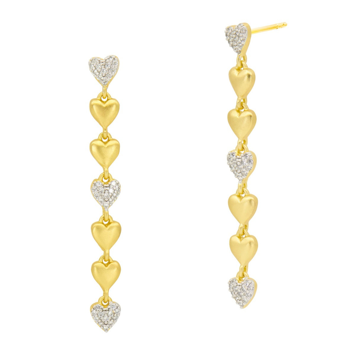 Freida Rothman From the Heart Linear Earrings