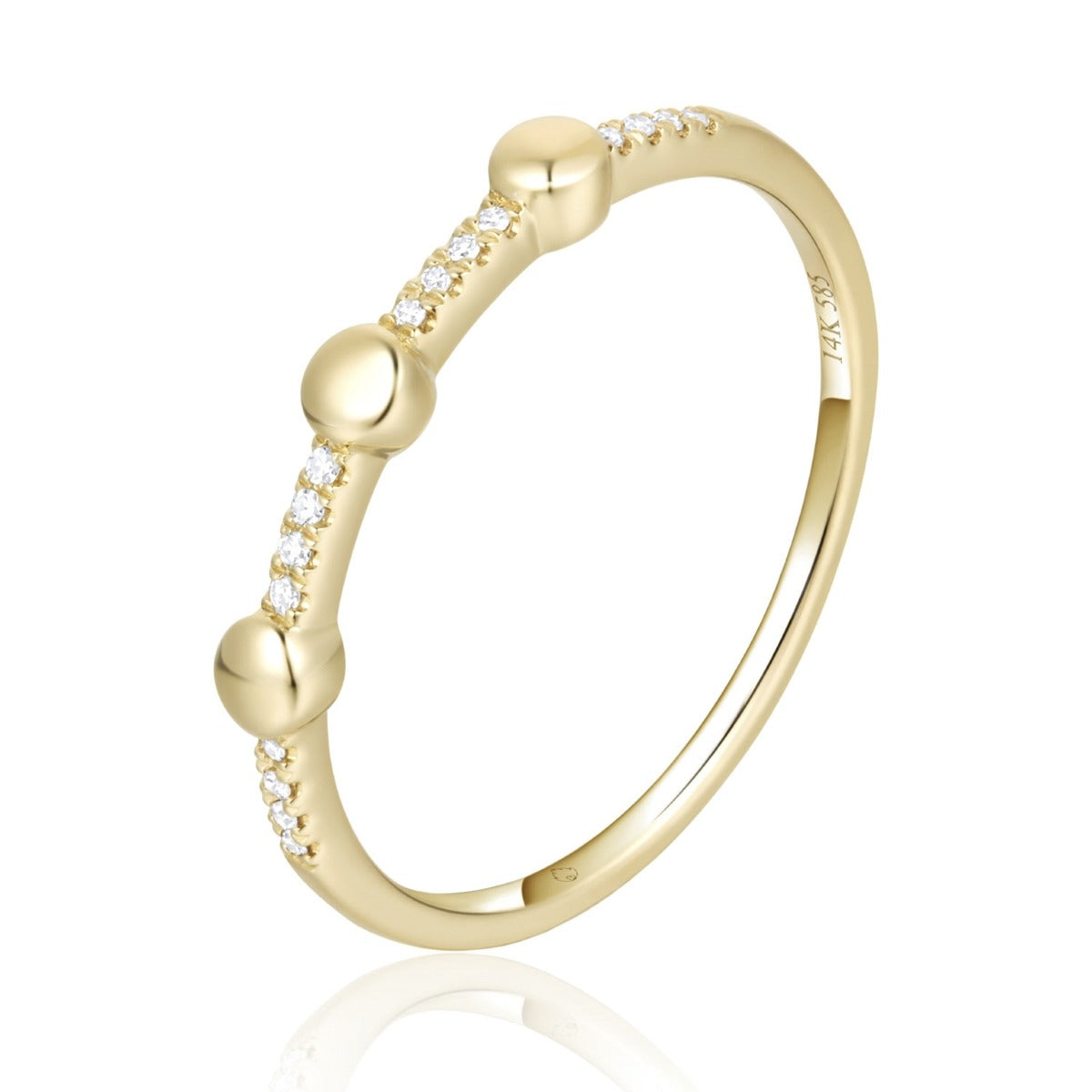 Diamond Accent 14K Yellow Gold Band