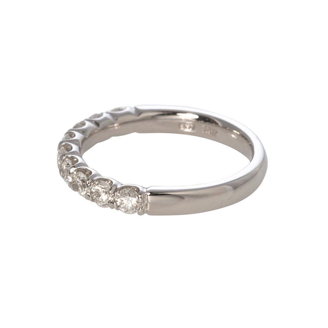 .65ct Diamond Pavé 14K White Gold Halfway Band