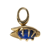 Goldbug Lapis Bug Fob Pendant Chain Necklace