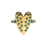 Goldbug Somewhere Over the Rainbow Heart Ring