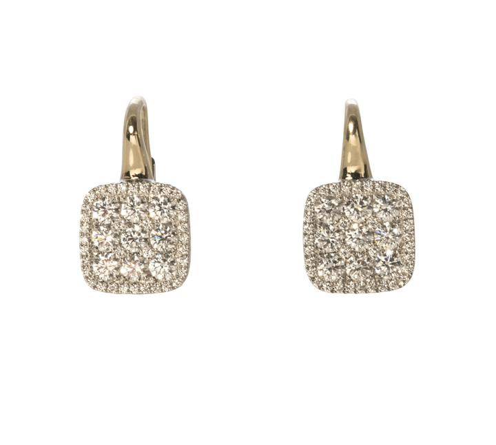 Diamond Firenze Cushion Earrings