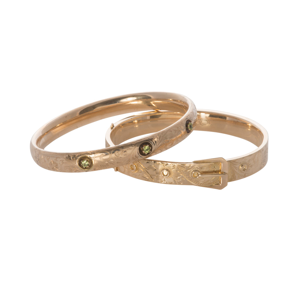 Estate & Antique Gold Bangle Bracelets