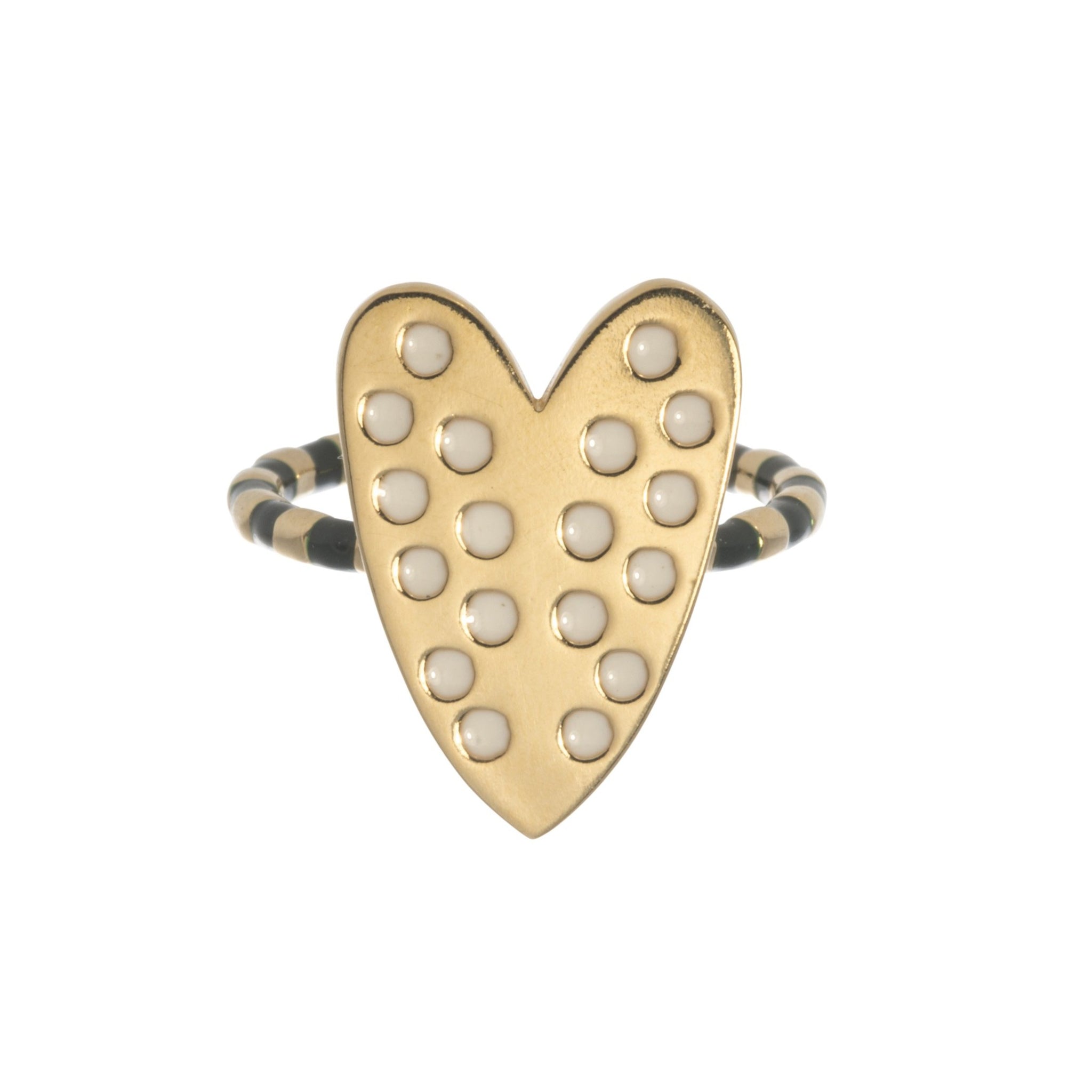 Goldbug Love On Top Heart Ring