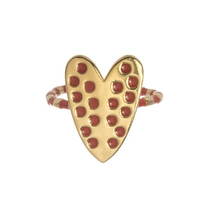 Goldbug Love On Top Heart Ring