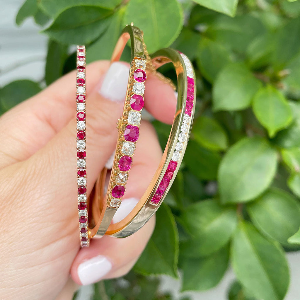 Ruby & Diamond Bangles