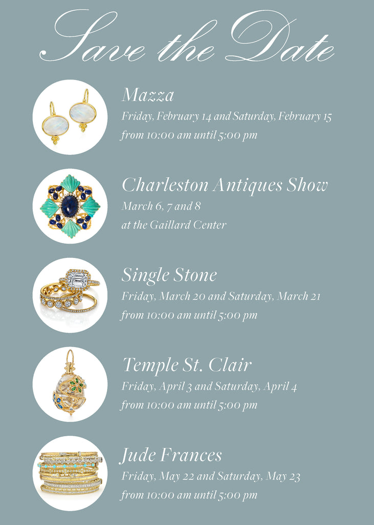 Save the Date Events and Trunk Shows Spring 2020