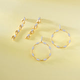 Freida Rothman Sparkling Open Hoop Earrings