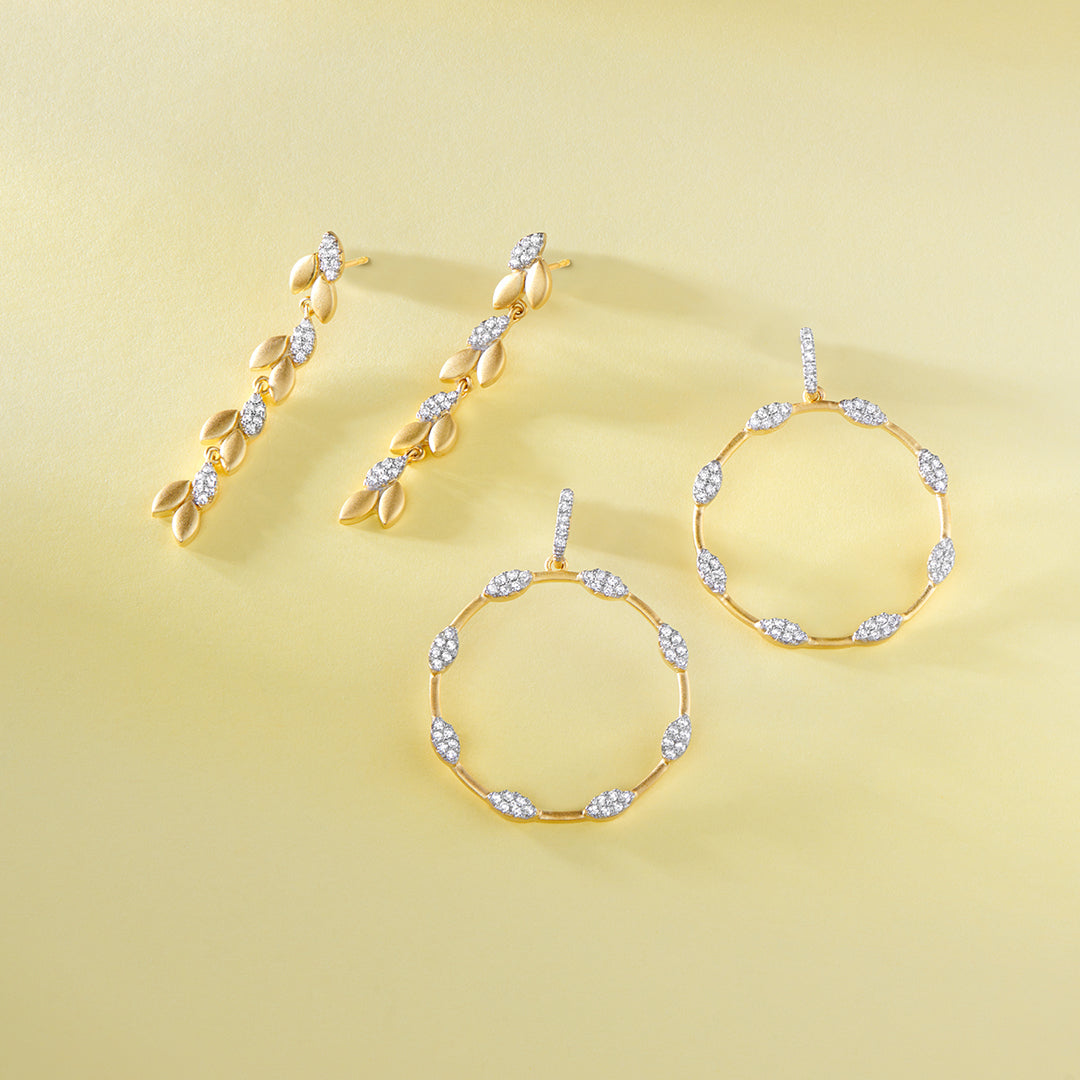 Freida Rothman Sparkling Open Hoop Earrings