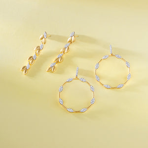 Freida Rothman Sparkling Open Hoop Earrings