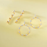 Freida Rothman Sparkling Petals Linear Earrings