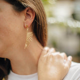 Goldbug Palmetto Frond Drop Earrings