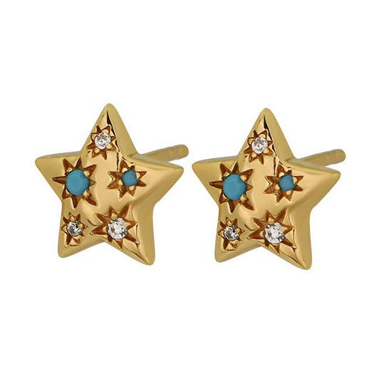 Goldbug Blue Skies Star Stud Earrings