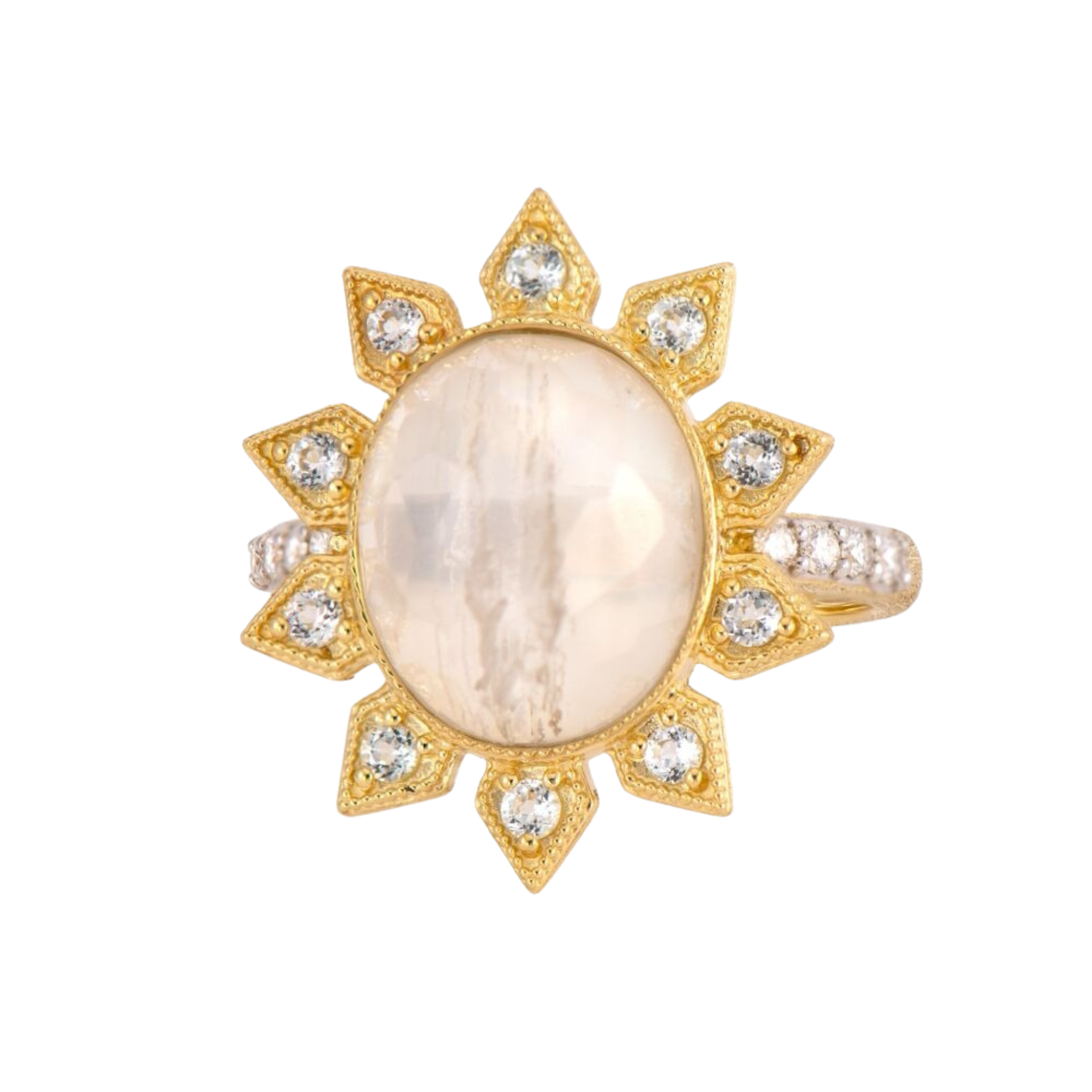 Jude Frances Moroccan Moonstone Sunburst Ring