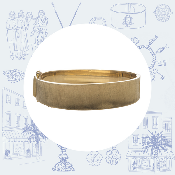 Estate Satin Tapered Bangle Bracelet