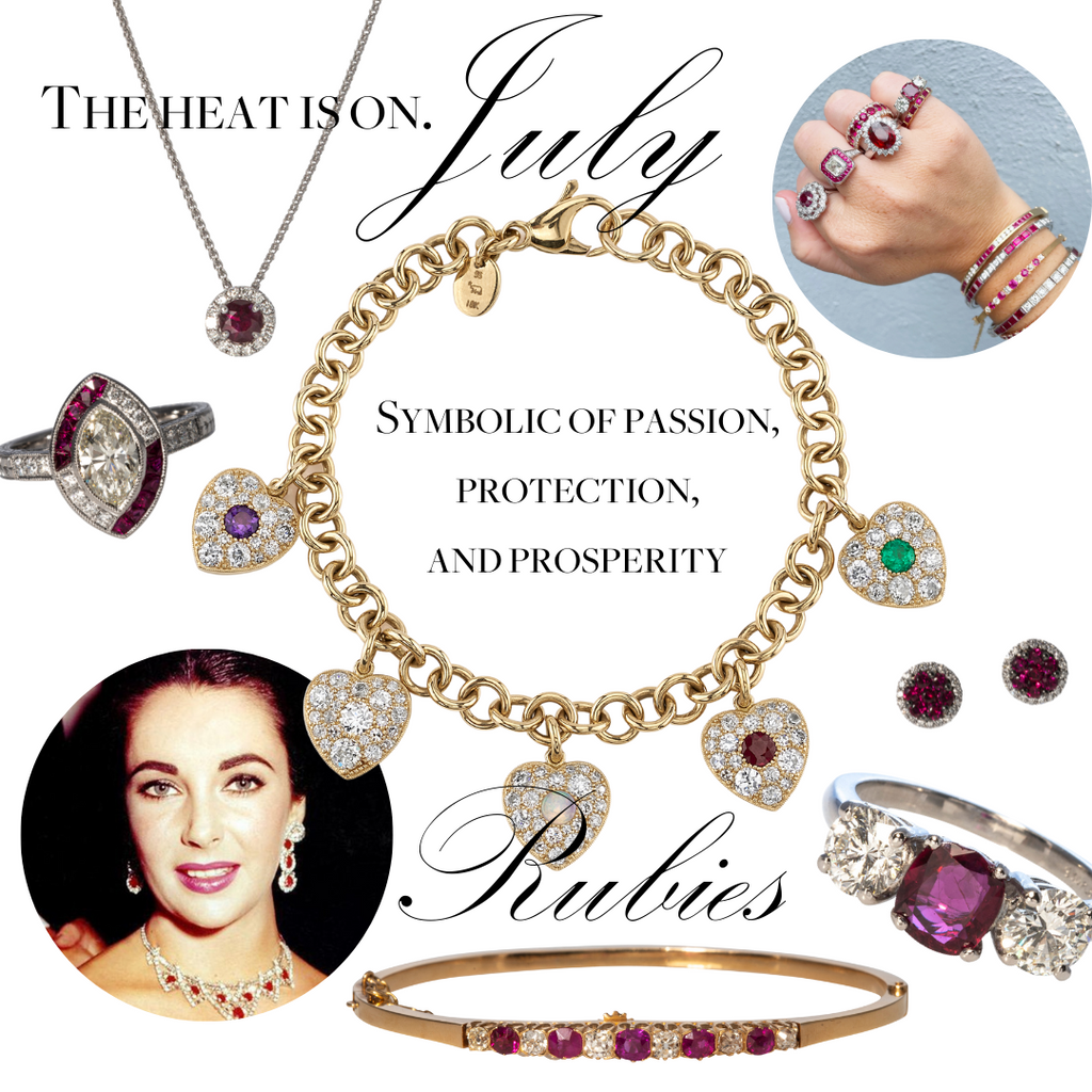 The heat is on! July rubies are symbolic of passion, protection, and prosperity.