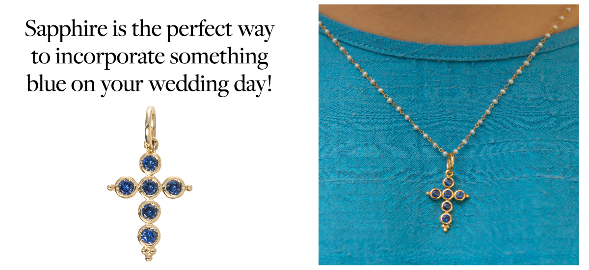 Sapphire is the perfect way to incorporate something blue on your wedding day!